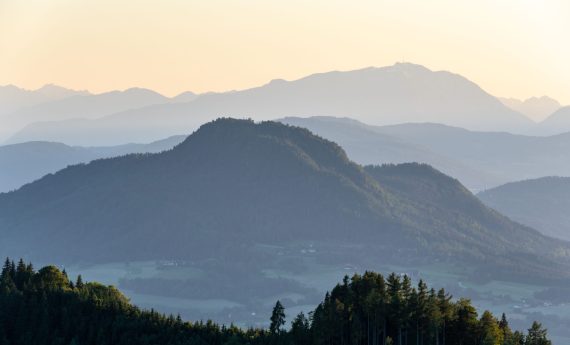 A beautiful shot of landscapes of Magdalensberg in Carinthia, Austria